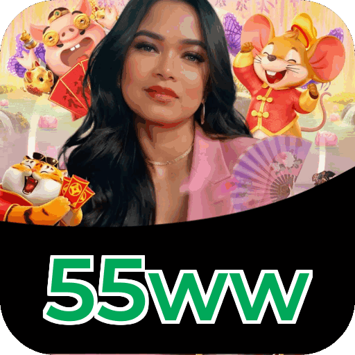 Interface do aplicativo 55ww mostrando jogos disponíveis no iOS e Android